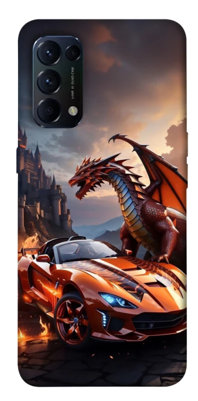Чохол на Oppo Reno 5 4G Сar and dragon фото 1 з 1