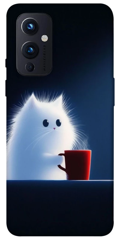 Чохол на OnePlus 9 Чохол кіт з кавою фото 1 з 1