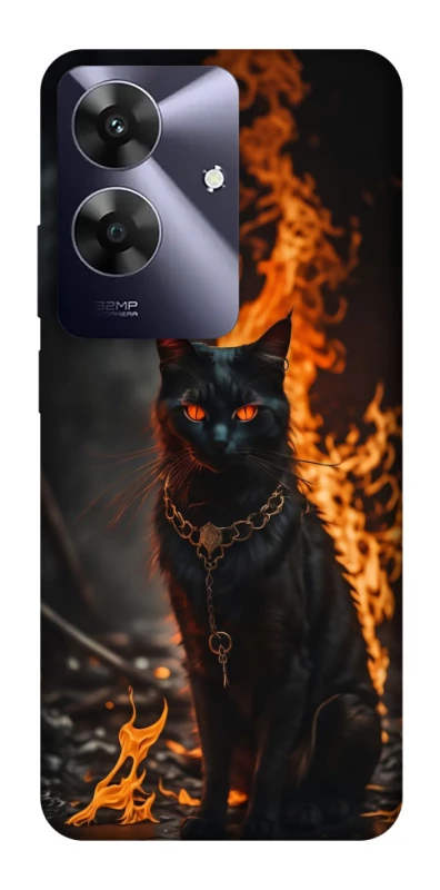 Чохол на Realme Note 60 Вогняний кіт фото 1 з 1