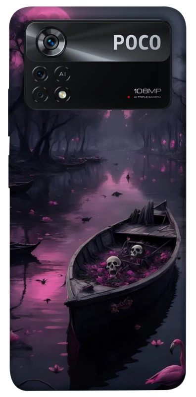 Чохол на Xiaomi Poco X4 Pro 5G Boat and flamingo фото 1 з 1