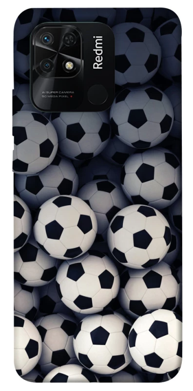 Чохол на Xiaomi Redmi 10C Футбольні м'ячи фото 1 з 1