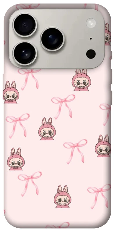 Чохол на Apple iPhone 17 Pro (6.3") Pink bows and Labubus фото 1 з 1