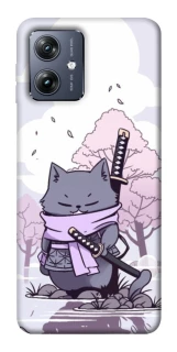 Чохол на Motorola Moto G54 Samurai cat фото 1 Чохол на Motorola Moto G54 Samurai cat фото 1 з 1