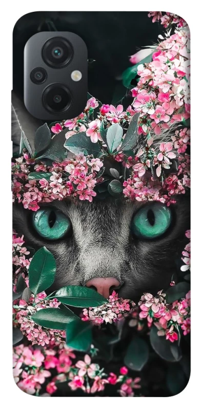 Чехол на Xiaomi Poco M5 Кот в цветах фото 1 из 1