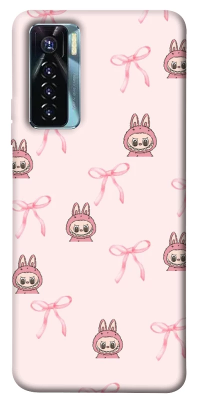 Чохол на TECNO Camon 17 Pro Pink bows and Labubus фото 1 з 1