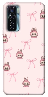 Чохол на TECNO Camon 17 Pro Pink bows and Labubus фото 1 з 1
