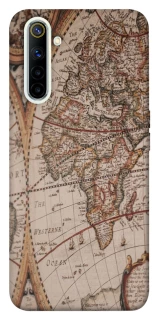 Чехол на Realme 6 Карта путешествий фото 1 из 1