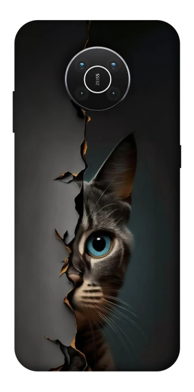 Чехол на Nokia X10 / X20 Кот-подглядыватель v2 фото 1 из 1