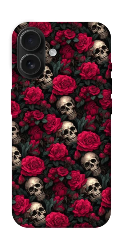 Чехол на Apple iPhone 16 Черепа и розы фото 1 из 1