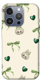 Чохол на Apple iPhone 16 Pro Max Labubu Green Heart фото 1 з 1
