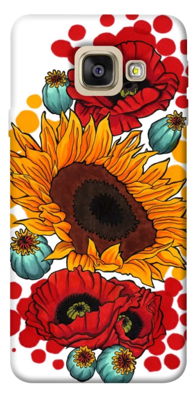 Чохол на Samsung A520 Galaxy A5 (2017) Соняшники та маки фото 1 з 1