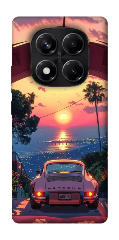 Чехол на Xiaomi Redmi Note 14 Pro 5G Porsche at sunset фото 1 из 1