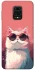 Чехол на Xiaomi Redmi Note 9s / Note 9 Pro / Note 9 Pro Max Сat with glasses фото 1 из 1