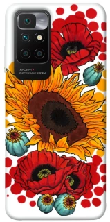 Чохол на Xiaomi Redmi 10 Соняшники та маки фото 1 з 1