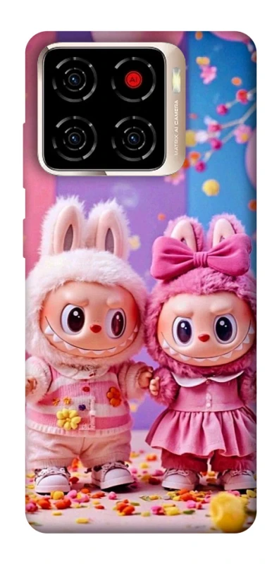 Чохол на ZTE Blade A56 Labubu twins ver.2 фото 1 з 1