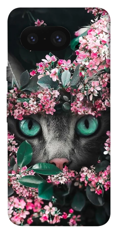 Чохол на Google Pixel 8 Кіт в квітах фото 1 з 1