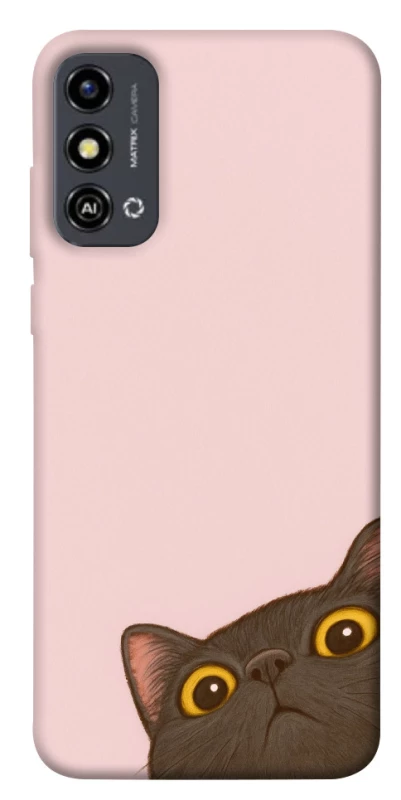 Чехол на ZTE Blade A53 Peeping cat фото 1 из 1
