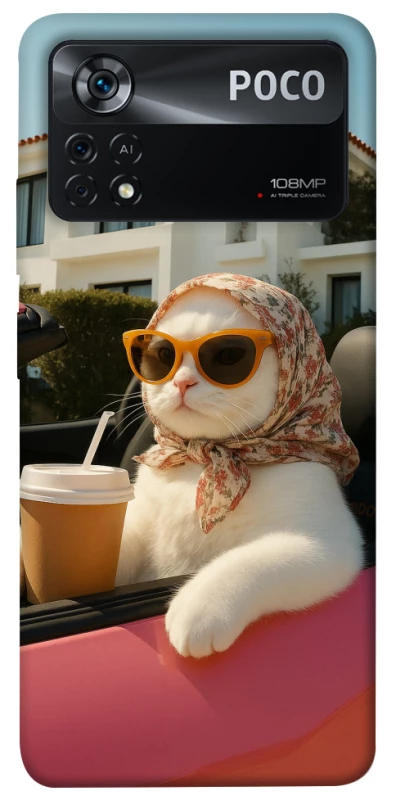 Чохол на Xiaomi Poco X4 Pro 5G Stylish Cat Cruise фото 1 з 1