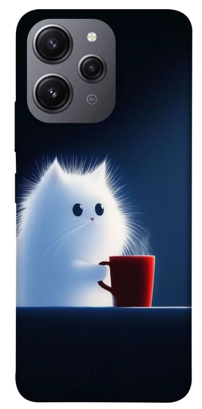 Чохол на Xiaomi Redmi 12 Чохол кіт з кавою фото 1 з 1