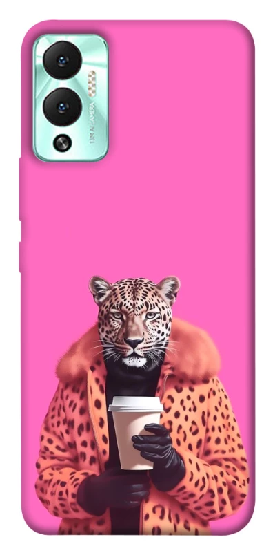 Чехол на Infinix Hot 12 Play Леопард с кофе фото 1 из 1