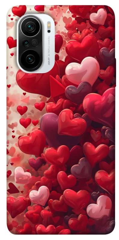 Чохол на Xiaomi Redmi K40 / K40 Pro / K40 Pro+ / Poco F3 Many hearts фото 1 з 1