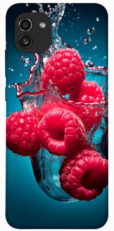 Чохол на Samsung Galaxy A03 Малинка у воді фото 1 з 1