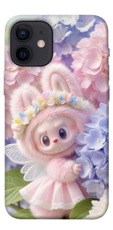 Чохол на Apple iPhone 12 mini (5.4") Labubu & Flowers ver.1 фото 1 з 1