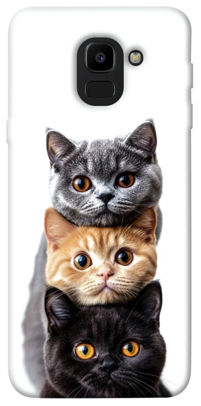 Чехол на Samsung J600F Galaxy J6 (2018) Красивые котики фото 1 из 1