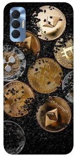 Чехол на TECNO Spark 8P Many coins v2 фото 1 из 1