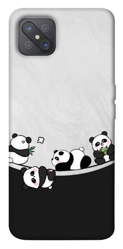 Чехол на Oppo A92s Four pandas фото 1 из 1