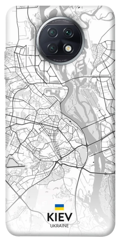 Чохол на Xiaomi Redmi Note 9 5G / Note 9T Kiev white map фото 1 з 1