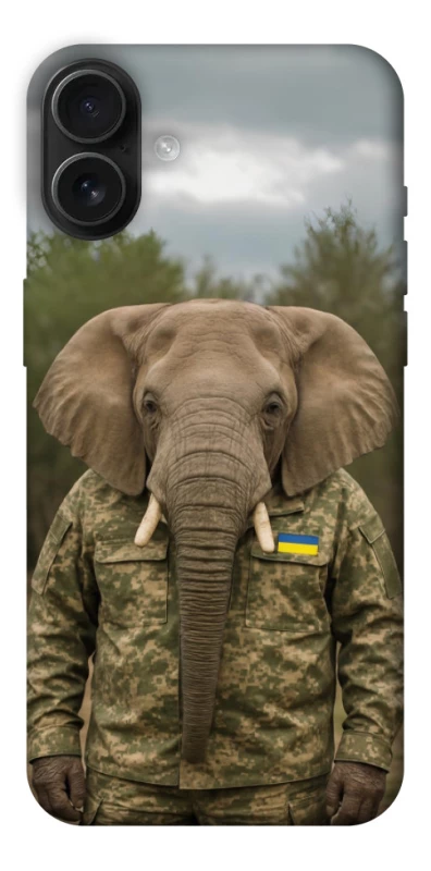 Чехол на Apple iPhone 16 Plus Слон защитник фото 1 из 1