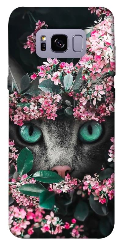 Чехол на Samsung G955 Galaxy S8 Plus Кот в цветах фото 1 из 1