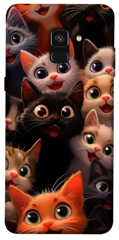 Чохол на Samsung A530 Galaxy A8 (2018) happy cats фото 1 з 1