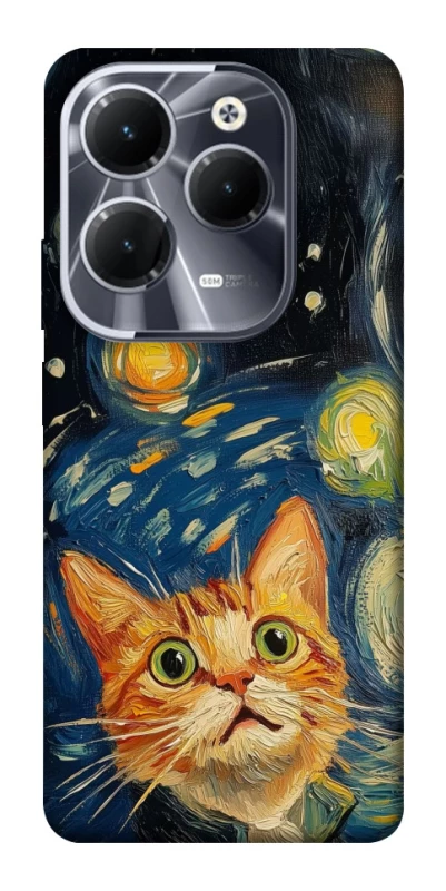 Чехол на Infinix Hot 40 Pro paint cat фото 1 из 1