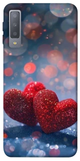 Чехол на Samsung A750 Galaxy A7 (2018) Red hearts фото 1 из 1