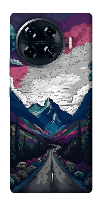 Чехол на TECNO Spark 20 Pro+ Нарисованные горы фото 1 из 1
