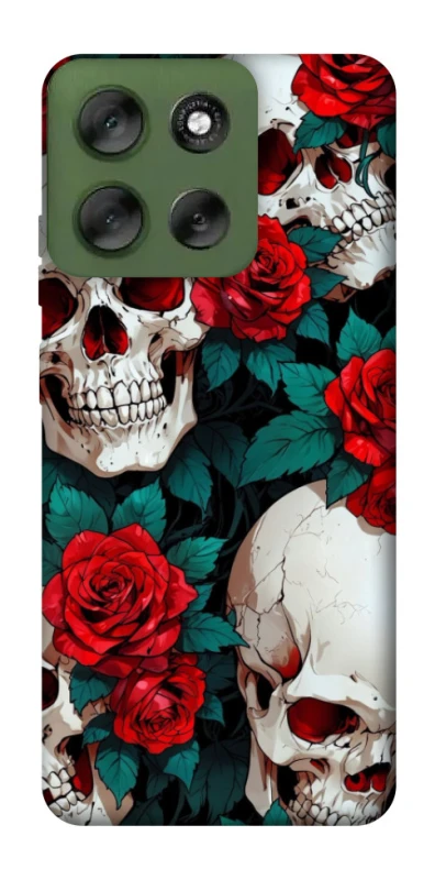 Чохол на Motorola Moto G56 5G skull and rose фото 1 з 1