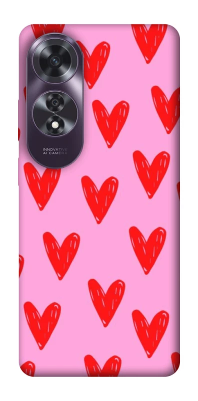 Чехол на Oppo A60 Red hearts 2 фото 1 из 1