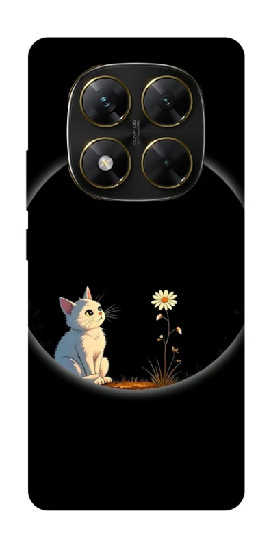 Чехол на Xiaomi Poco X7 Cat and flower фото 1 из 1