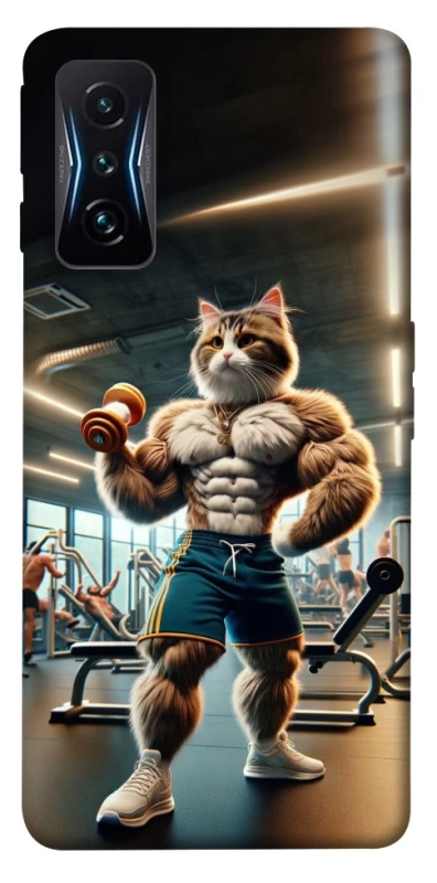 Чехол на Xiaomi Poco F4 GT Качок кот фото 1 из 1