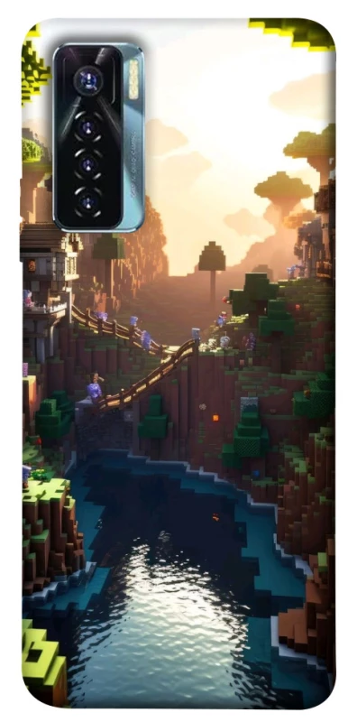 Чехол на TECNO Camon 17 Pro Minecraft sunset фото 1 из 1