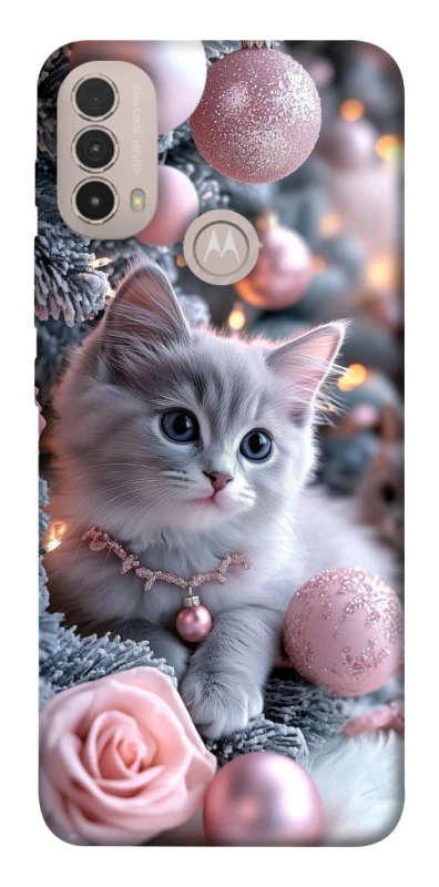 Чохол на Motorola Moto E40 Christmas Kitty фото 1 з 1