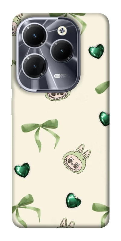 Чохол на Infinix Hot 40 Labubu Green Heart фото 1 з 1