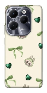 Чехол на Infinix Hot 40 Labubu Green Heart фото 1 из 1