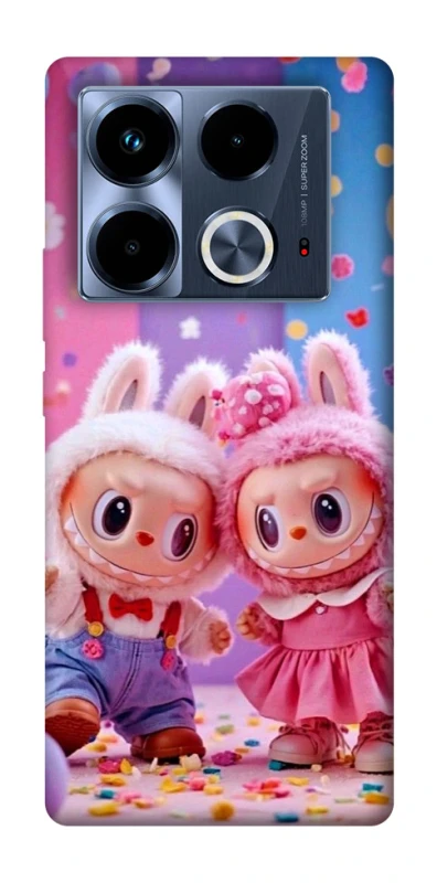 Чохол на Infinix Note 40 4G Labubu twins ver.3 фото 1 з 1