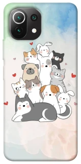 Чохол на Xiaomi Mi 11 Lite Funny Pets ver.2 фото 1 з 1
