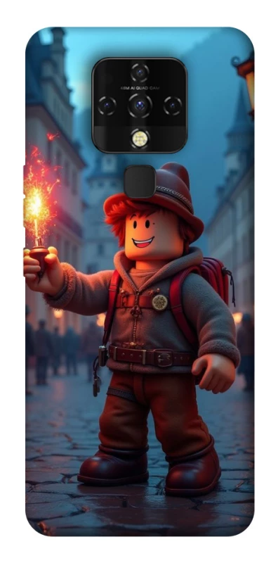Чехол на TECNO Camon 16 SE Roblox Fire Logo Blue Flames фото 1 из 1