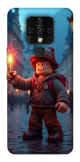 Чехол на TECNO Camon 16 SE Roblox Fire Logo Blue Flames фото 1 из 1