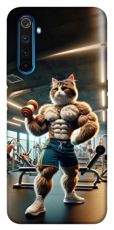 Чехол на Realme 6 Pro Качок кот фото 1 из 1